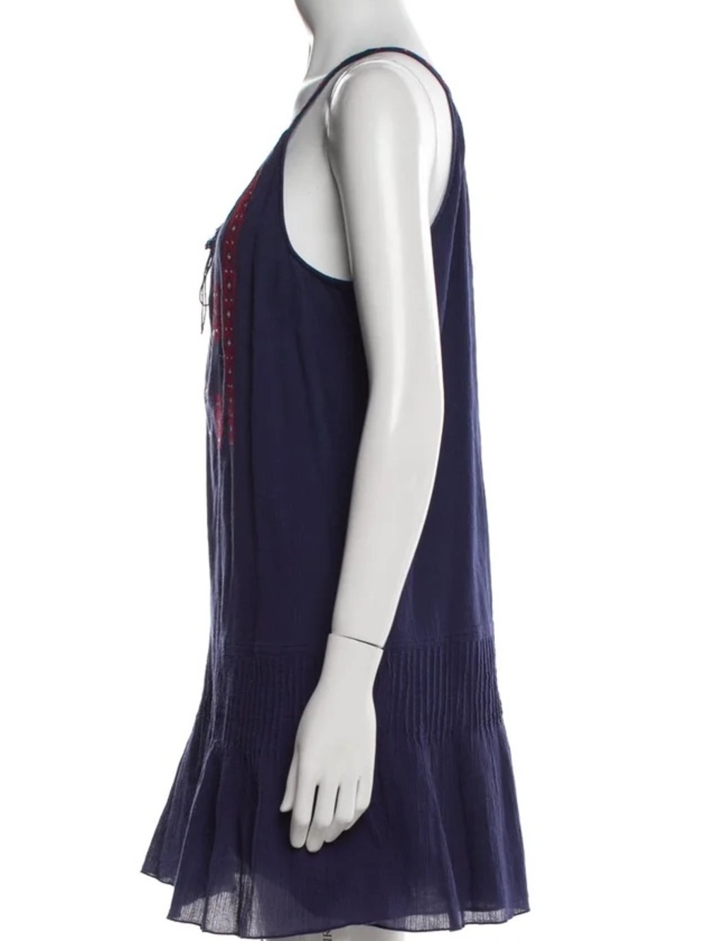 Saks 5th Avenue CARDIGAN by Lynne Hiriak Navy Embroidered Tassel Halter Dress - Picture 4 of 9